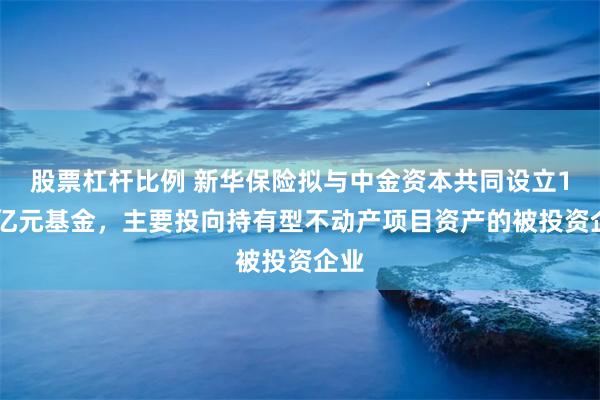 股票杠杆比例 新华保险拟与中金资本共同设立100亿元基金，主要投向持有型不动产项目资产的被投资企业