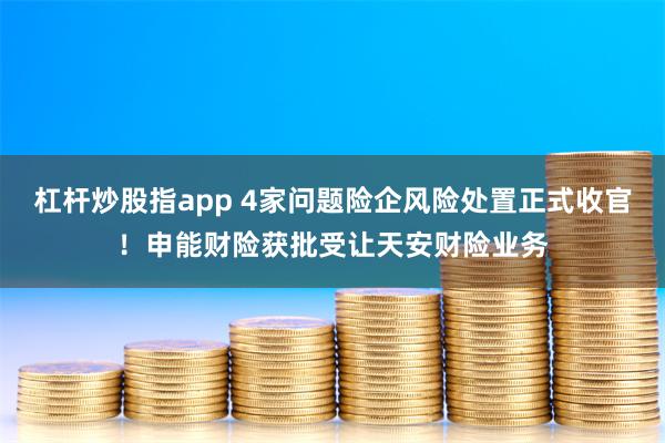 杠杆炒股指app 4家问题险企风险处置正式收官！申能财险获批受让天安财险业务