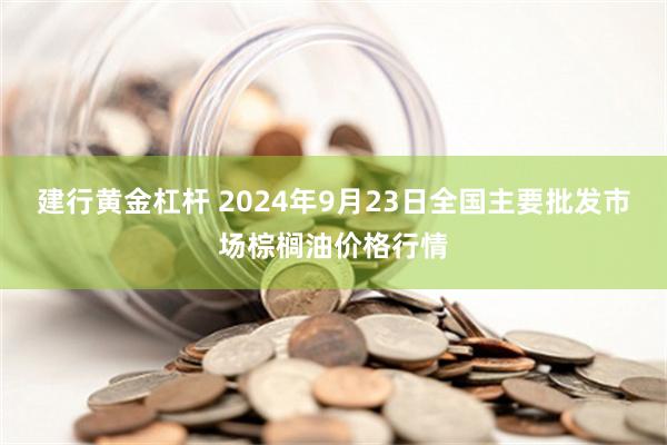 建行黄金杠杆 2024年9月23日全国主要批发市场棕榈油价格行情