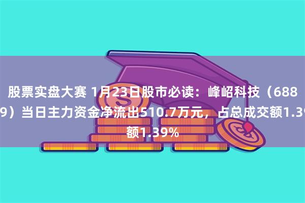 股票实盘大赛 1月23日股市必读：峰岹科技（688279）当日主力资金净流出510.7万元，占总成交额1.39%